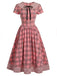 40er Kleid mit Peter-Pan-Kragen und Schleife
