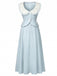 Hellblaues 40er Kleid mit Peter-Pan-Kragen
