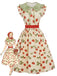 50er Swingkleid mit Peter-Pan-Kragen und Rüschen