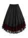 Schwarzer 70er Gothic Rock mit Spitze und Asymmetrisch