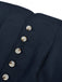 Marineblaue 50er Jacke mit Knopfleiste