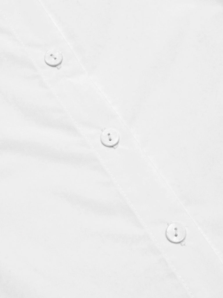 Weißes & Grünes 50er Kleid mit Karo und Spitze
