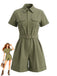 50er Romper mit Reverskragen und Tasche