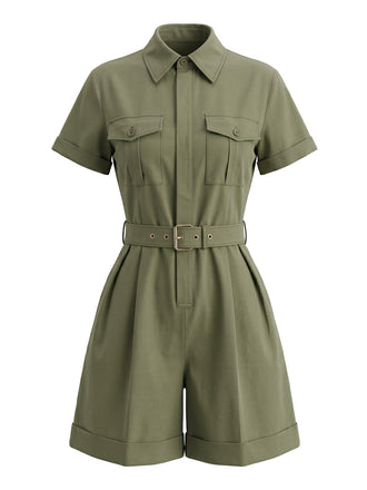 50er Romper mit Reverskragen und Tasche