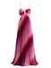 Rosa 80er Boho Plisséekleid mit Neckholder und Ombre