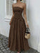 50er Trägerloses Smockkleid mit Polka-Dots