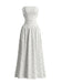 50er Trägerloses Smockkleid mit Polka-Dots