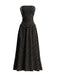 50er Trägerloses Smockkleid mit Polka-Dots