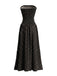 50er Trägerloses Smockkleid mit Polka-Dots