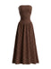 50er Trägerloses Smockkleid mit Polka-Dots