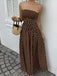50er Trägerloses Smockkleid mit Polka-Dots