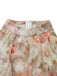 Gelbes & Grünes 40er Maxikleid mit Neckholder und Blumen