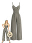 50er Jumpsuit mit Streifen und Spaghettiträgern