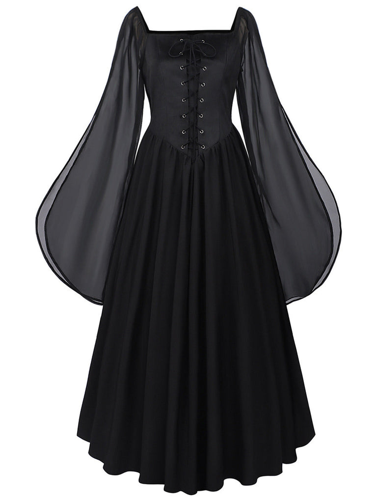1940s Square Neck Vintage Classic Dress