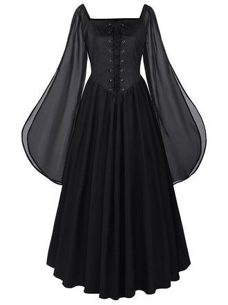 1940s Square Neck Vintage Classic Dress