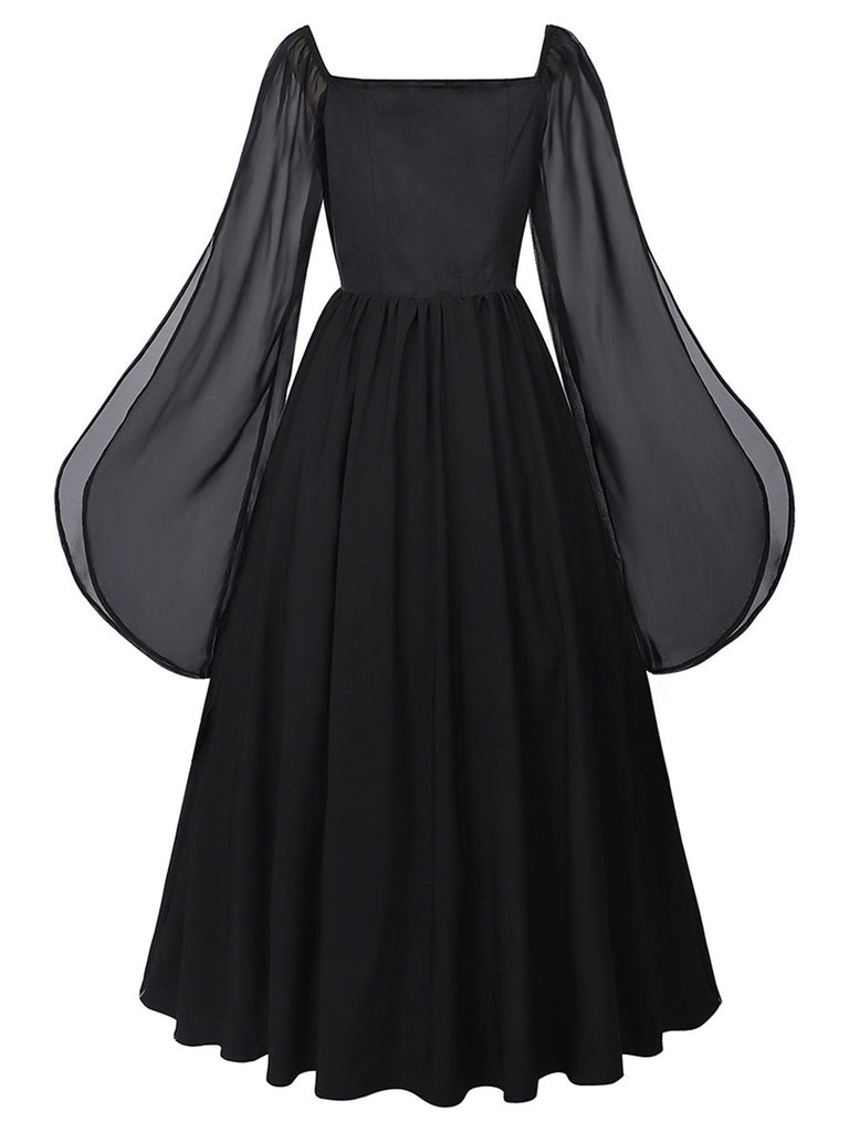 1940s Square Neck Vintage Classic Dress 2