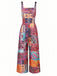70er Boho Jumpsuit mit Ethno-Blumenprint