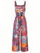 70er Boho Jumpsuit mit Ethno-Blumenprint