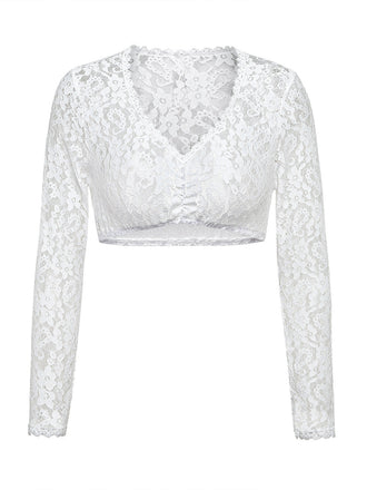 Weiß 50er mit Blumen und Crop-Top