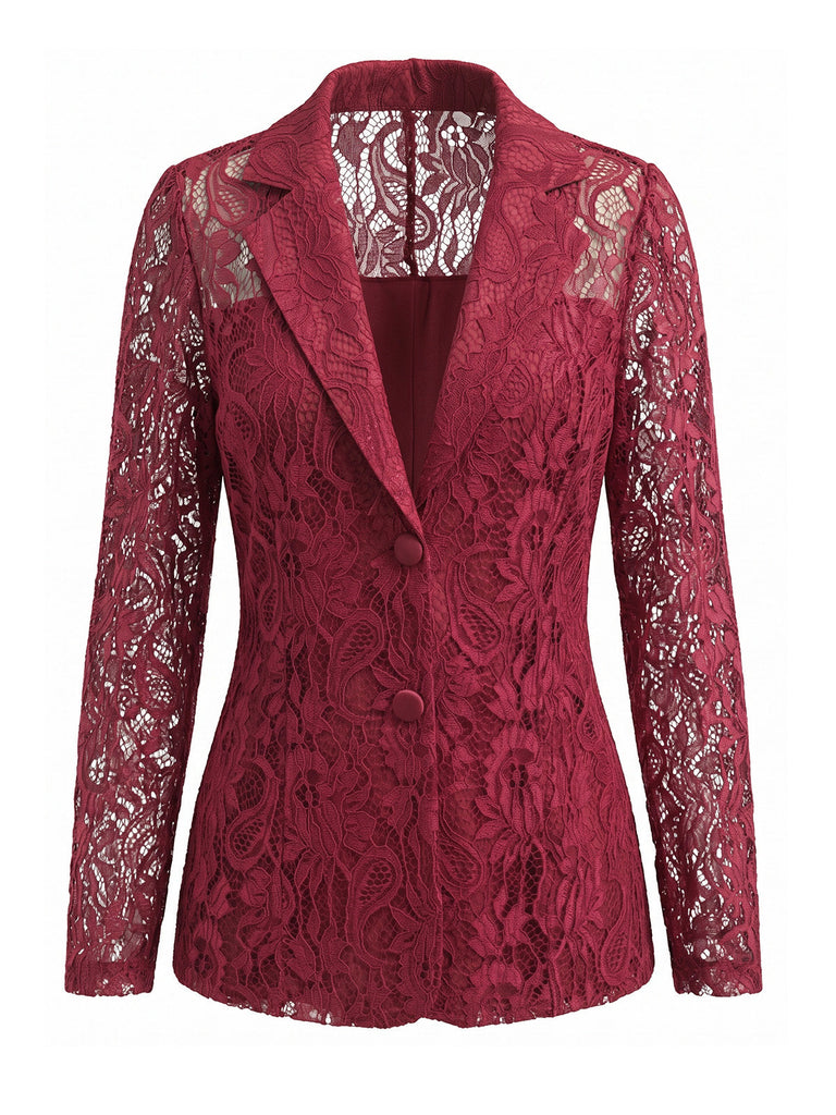 50er Jacke mit Blumen und Knopfleiste