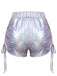 Holografische 60er kurze Hose mit Kordelzug