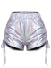 Holografische 60er kurze Hose mit Kordelzug