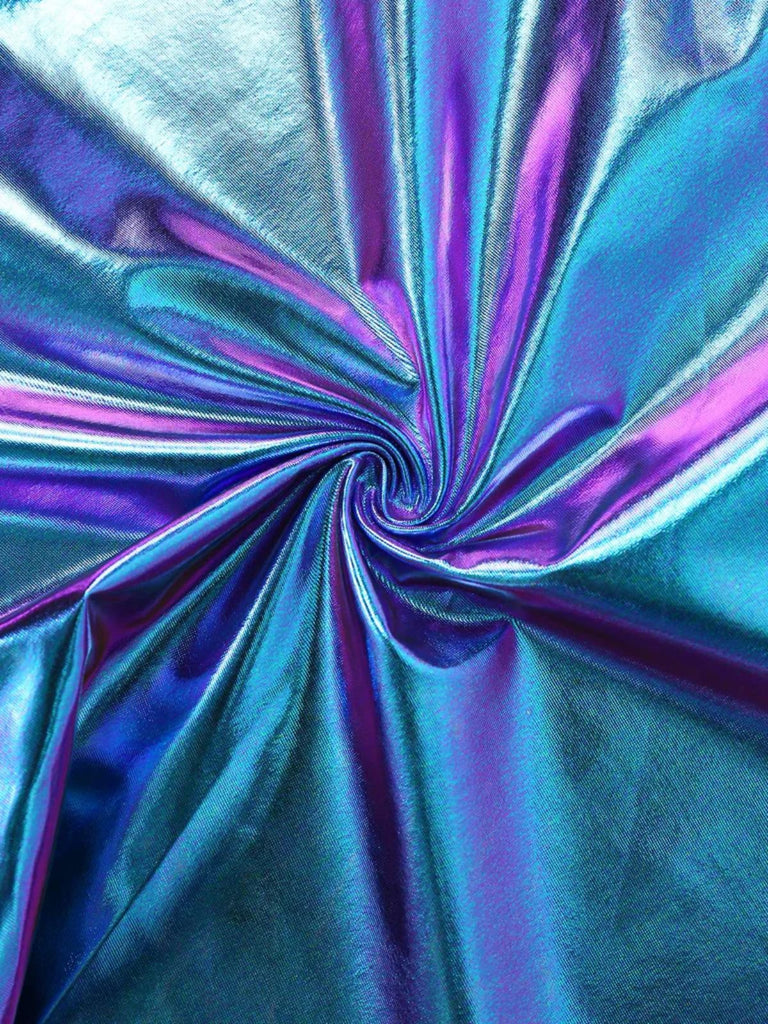 60er Minikleid mit Spaghettiträger und Metallic