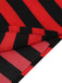 Schwarzer & Roter 50er Rock mit Streifen und Taschentuch