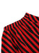 Schwarzer & Roter 50er Rock mit Streifen und Taschentuch