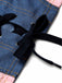 Blau 50er Jeans-Korsett mit Spitze