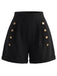 Schwarze 50er kurze Hose mit hoher Taille