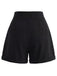Schwarze 50er kurze Hose mit hoher Taille
