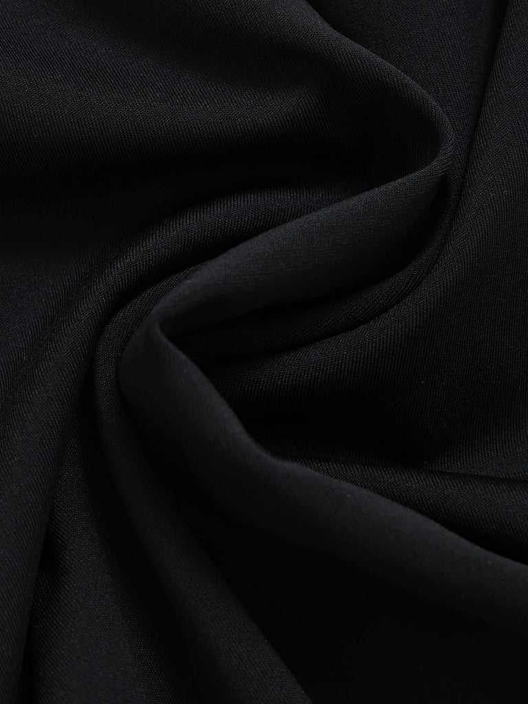 Schwarze 50er kurze Hose mit hoher Taille