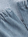 Blaues 50er Denim-Korsettkleid mit Spaghettiträgern