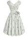 40er Kleid mit Kappärmel und Blumen