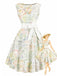 50er Rockabilly Kleid mit Aquarellblumen