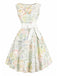 50er Rockabilly Kleid mit Aquarellblumen