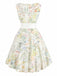 50er Rockabilly Kleid mit Aquarellblumen