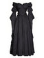 30er Carmen-Maxikleid mit Virago-Ärmeln und Empire-Taille