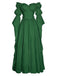 30er schulterfreies Langes Kleid mit Empire-Taille