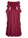 30er schulterfreies Langes Kleid mit Empire-Taille