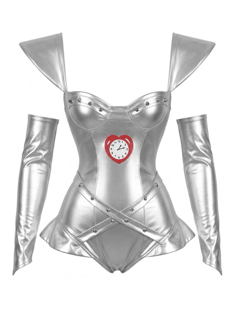70er Body mit Herz und Metallic