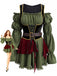 Grünes 60er Halloween Kleid