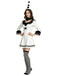 Schwarz-weißes 60er Clownkleid mit Rüschen