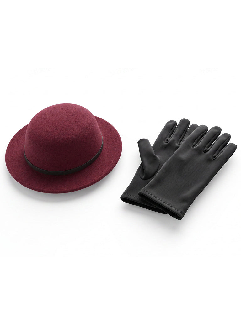 Rotes 40er Scary-Clown-Halloween-Cosplay-Set