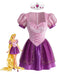50er besticktes Korsett-Minikleid mit Meshärmeln und Krone