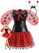 60er Marienkäfer-Kostüm-Set mit Polka-Dots und Flügeln