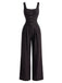 40er Ärmelloses Jumpsuit mit Eckiger Ausschnitt