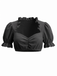 50er Cropped Top mit Rüschenkragen und Puffärmeln