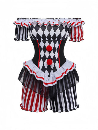 Schwarzes & Weißes 50er Halloween mit Harlequin und Clown